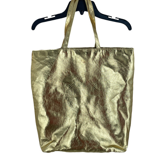 ROBERTO CAVALLI LARGE GOLD BAG - Picture 1 of 7